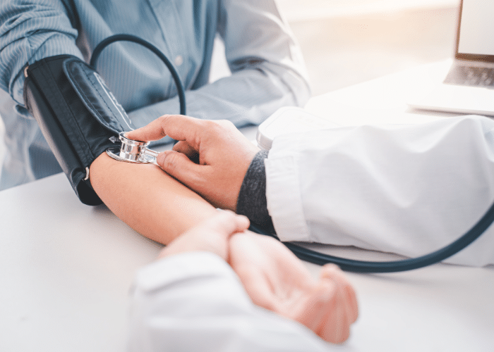 blood pressure check at private GP service